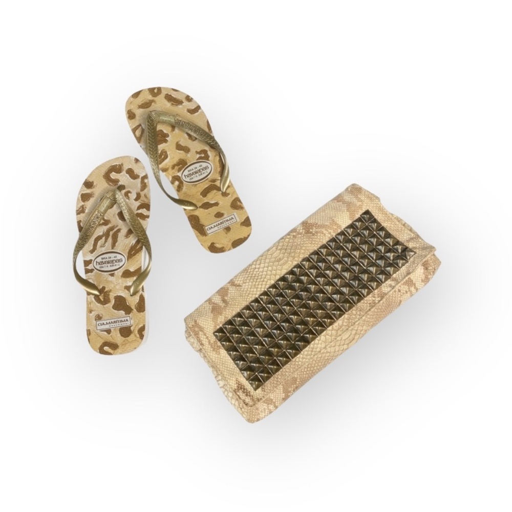 Havaianas x Cia Maritima ꕥ Animal Print Flip Flops ꕥ Brazilian Beach ꕥ Leopard